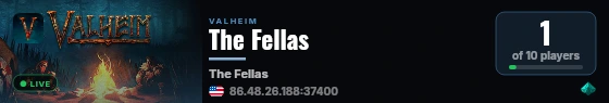 The Fellas live status badge