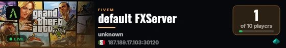 default FXServer live status badge