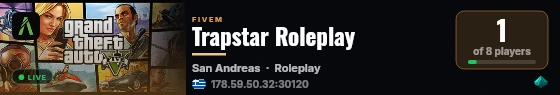 Trapstar Roleplay live status badge