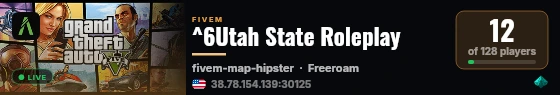 ^6Utah State Roleplay live status badge