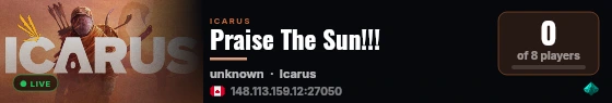 Praise The Sun!!! live status badge