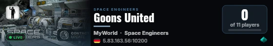 Goons United live status badge