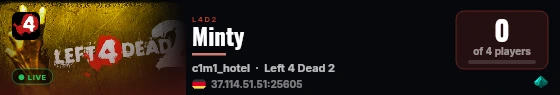 Minty live status badge