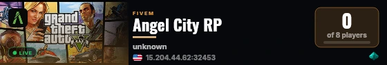 Angel City RP live status badge