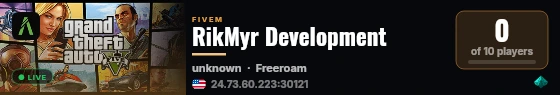 RikMyr Development live status badge