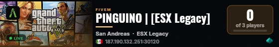 PINGUINO | [ESX Legacy] live status badge