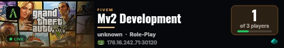 Mv2 Development live status badge