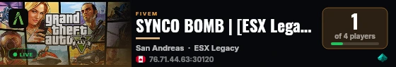 SYNCO BOMB | [ESX Legacy] live status badge