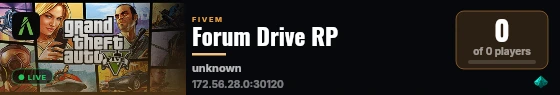 Forum Drive RP live status badge