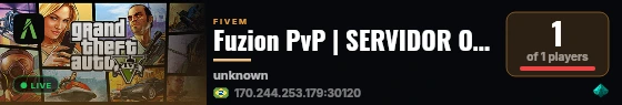 Fuzion PvP | SERVIDOR OFICIAL live status badge