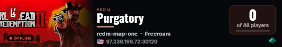 Purgatory live status badge