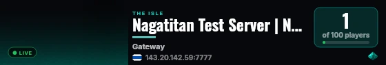 Nagatitan Test Server | Nagatitan.online live status badge