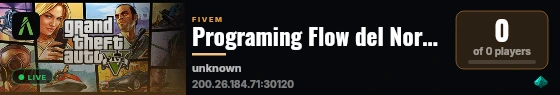 Programing Flow del Norte RP live status badge