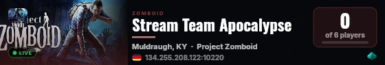 Stream Team Apocalypse live status badge