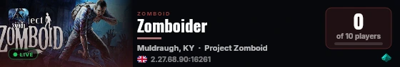 Zomboider live status badge