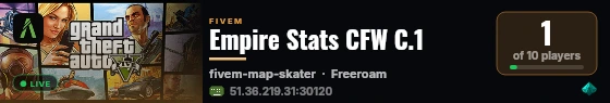 Empire Stats CFW C.1 live status badge