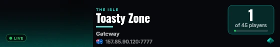 Toasty Zone live status badge