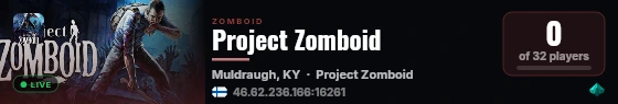 Project Zomboid live status badge