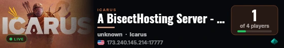 A BisectHosting Server - f030da3c live status badge