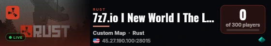 7z7.io I New World I The Line live status badge