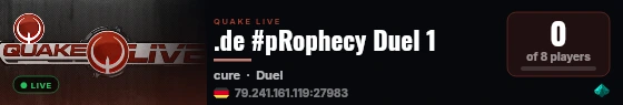 .de #pRophecy Duel 1 live status badge