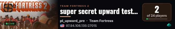 super secret upward testing live status badge