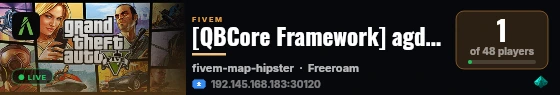 [QBCore Framework] agdhigte live status badge