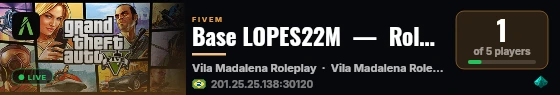 Base LOPES22M  —  Roleplay em São Paulo  live status badge