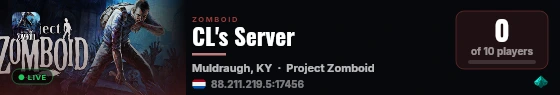 CL's Server live status badge