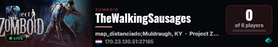 TheWalkingSausages live status badge