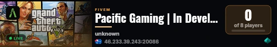 Pacific Gaming | In Development live status badge