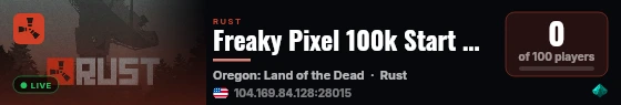 Freaky Pixel 100k Start 5x Bosses Skilltree RaidableBases & Mor live status badge