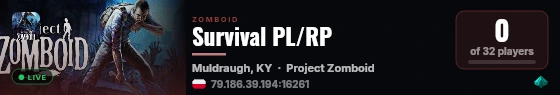 Survival PL/RP live status badge