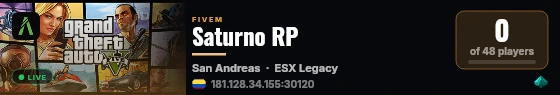 Saturno RP live status badge