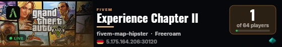 Experience Chapter II live status badge