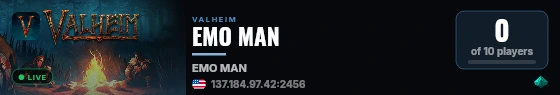 EMO MAN live status badge