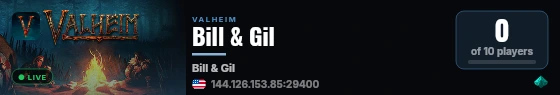 Bill & Gil live status badge
