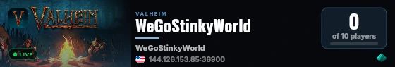 WeGoStinkyWorld live status badge