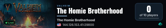 The Homie Brotherhood live status badge