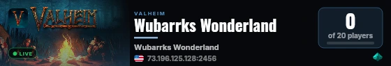 Wubarrks Wonderland live status badge