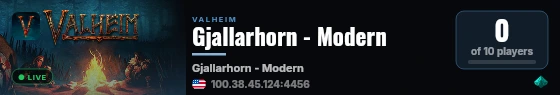 Gjallarhorn - Modern live status badge