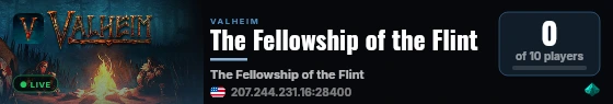 The Fellowship of the Flint live status badge