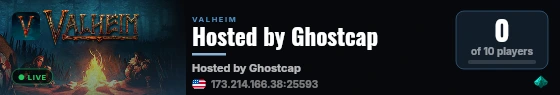 Hosted by Ghostcap live status badge