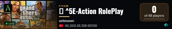 🎬 ^5E-Action RolePlay live status badge