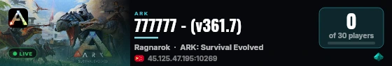 777777 - (v361.7) live status badge