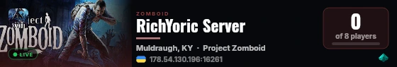 RichYoric Server live status badge