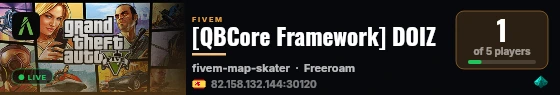 [QBCore Framework] DOIZ live status badge