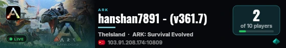 hanshan7891 - (v361.7) live status badge