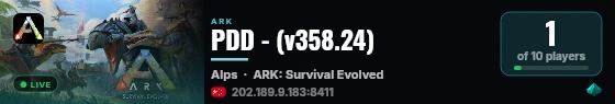 PDD - (v358.24) live status badge