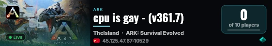 cpu is gay - (v361.7) live status badge